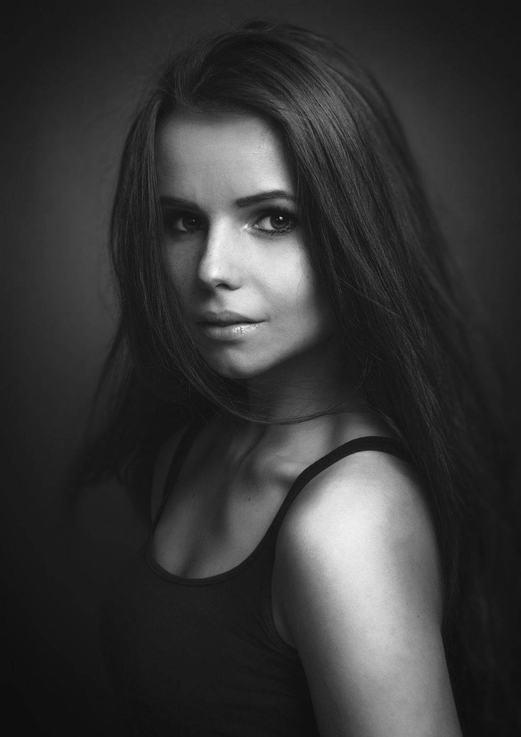 amazing, beautiful, beauty, black & white, girl, gorgeous, jozef kiss, jozefkiss.com, lovely, petra, petra pothe, portrait, Jozef Kiss