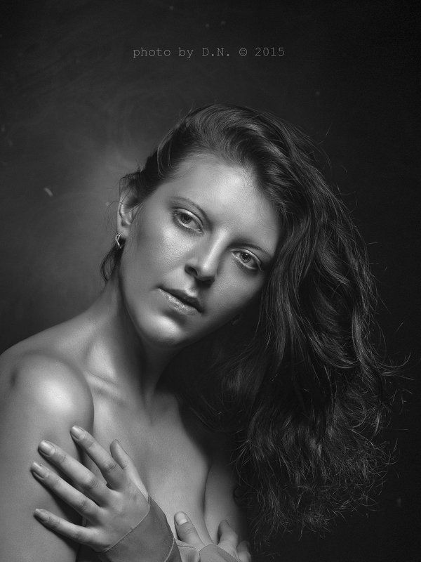 студия, портрет, ч/б Таня фото превью
