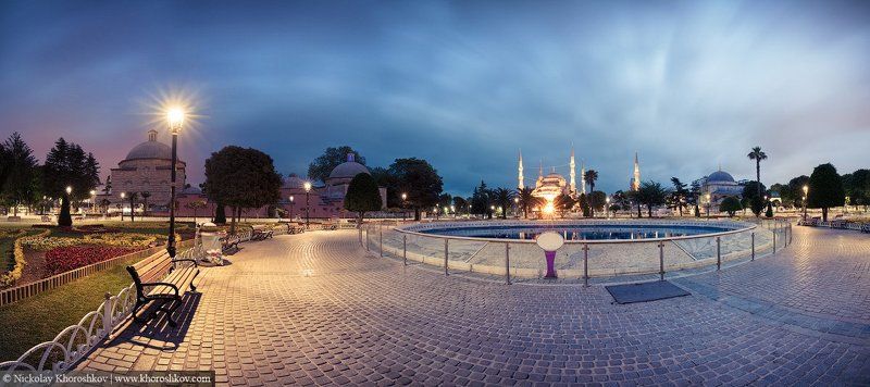 City, Istanbul, Turkey, Город, Городской пейзаж, Панорама, Стамбул, Турция Предрассветный город фото превью