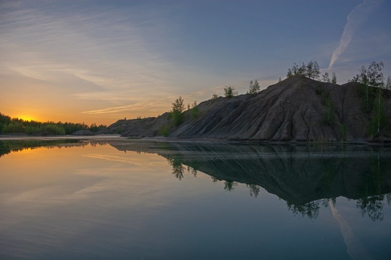Вечерний карьер в Кондуках фото превью