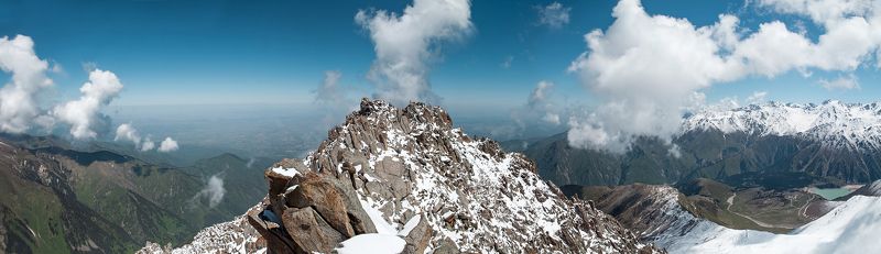 kazakhstan, almaty, mountain, peak, clouds, mount, summit, sky Trekking to Big Almaty peak. фото превью