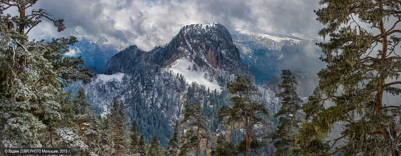 пейзаж, горы, адыгея, тхач, панорама, zubrphoto скала Афонка фото превью