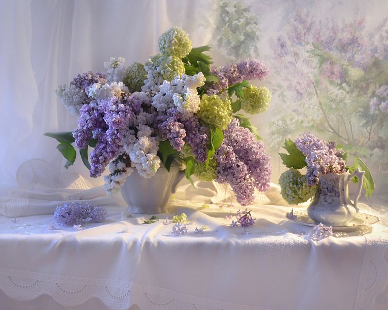 still life, натюрморт, цветы, фото натюрморт, весна, май, сирень, фарфор, настроение, Поэзия женской души... фото превью