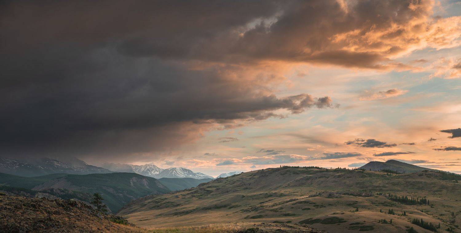 Горы, Алтай, закат, Denis Koshkin