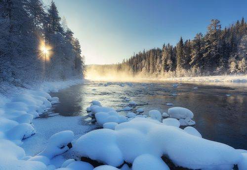 Рассвет на реке Оланга