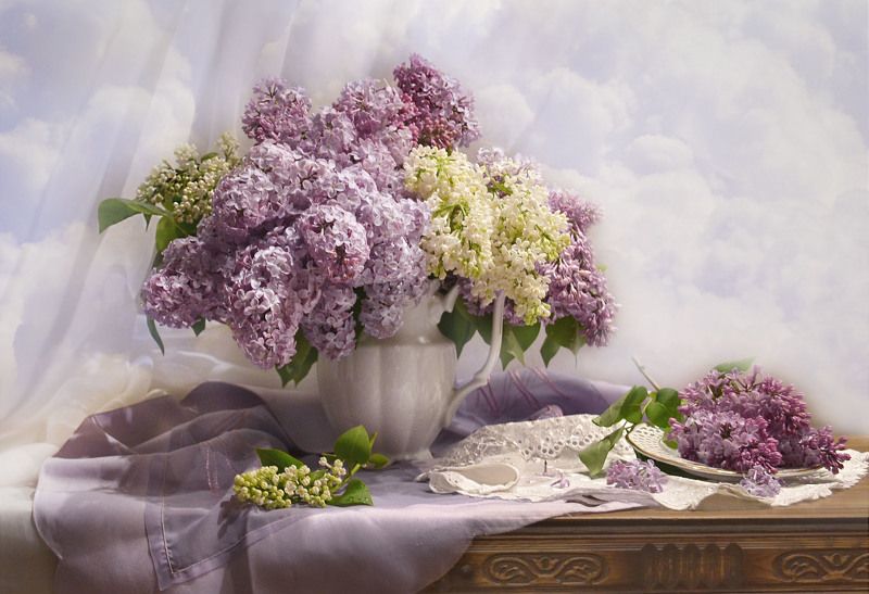 still life, натюрморт, цветы, фото натюрморт, весна, май, сирень, фарфор, настроение, Мелодия весны... фото превью