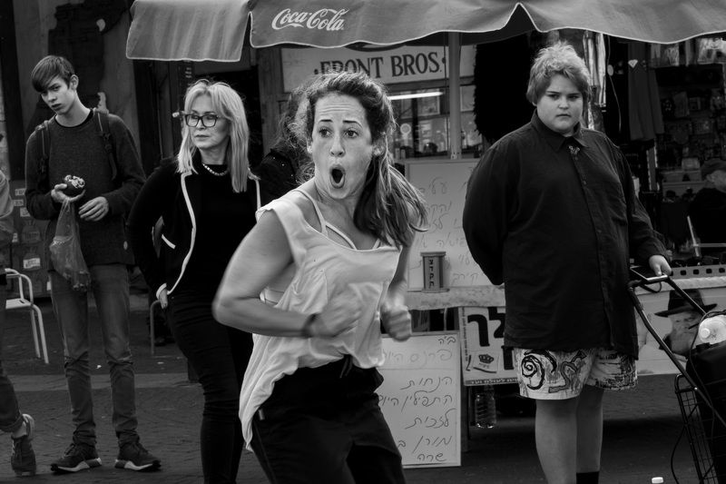Tel Aviv,  black and white,  Israel,  woman,  Streets,  street Tel Aviv  фото превью