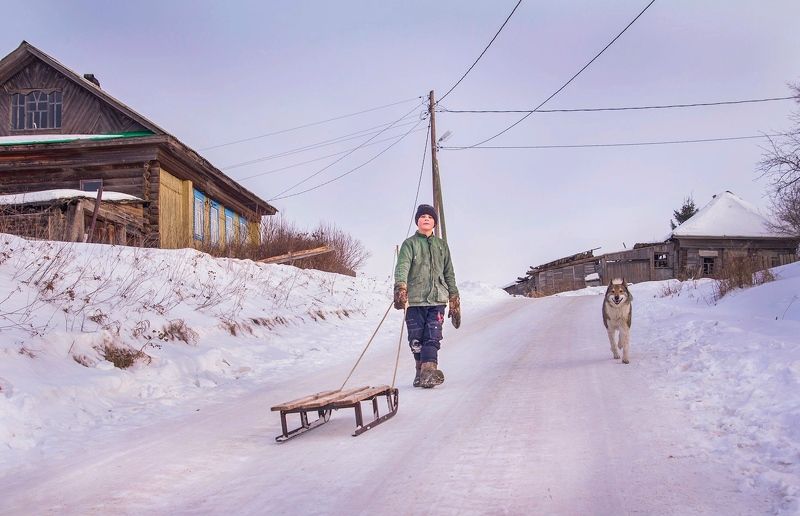 пермский край, урал, кольцово, репортаж, деревня Зима в Деревне фото превью