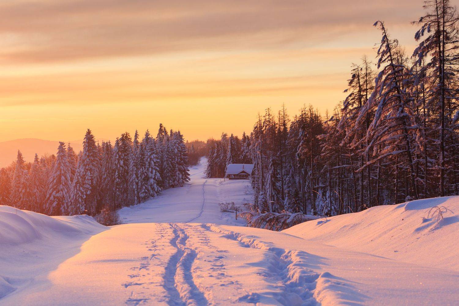 bieszczady, mountains, national, park, sunset, clouds, colors, winter,,  Mirosław Pruchnicki