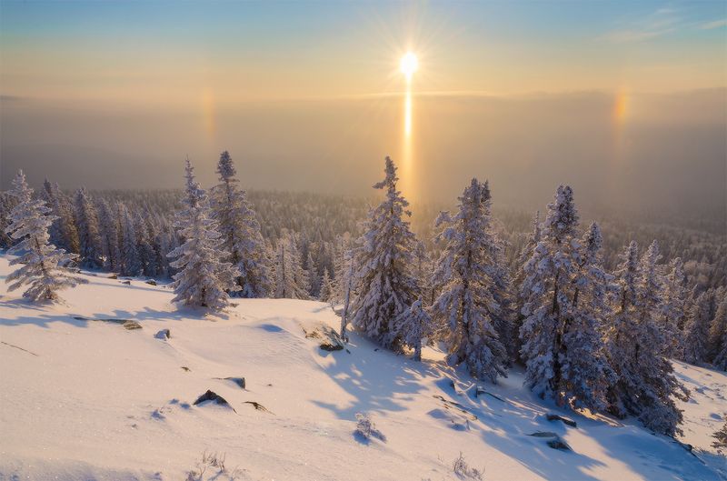 Таганай, г. Круглица гало над Круглицей фото превью