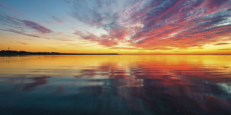 балтийское море, лето, закат, штиль * фото превью