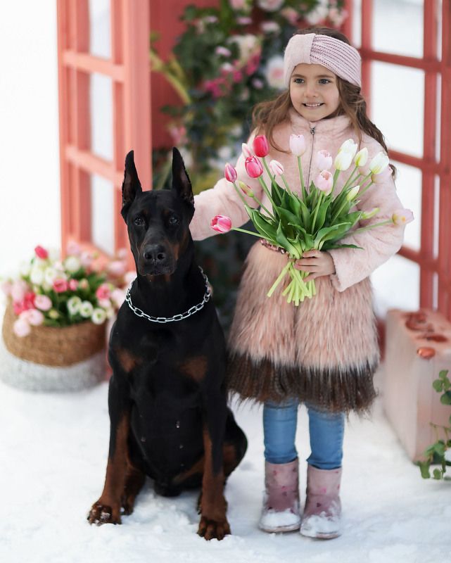 девочка,весна, собака, настроение, цветы, эмоции, girlie, spring, dog, nature, flowers, emotional Весеннее настроение фото превью