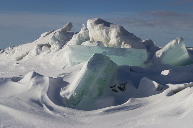 зима лед снег торос  Пейзаж без белого мишки фото превью