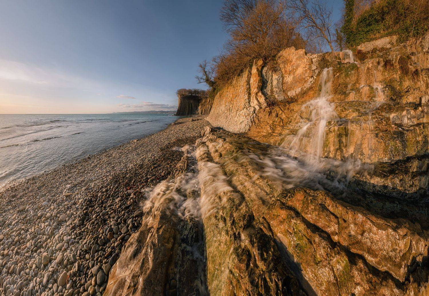 черное море, туапсе, скала киселевп, февраль, вечпр, Мысливцев Николай