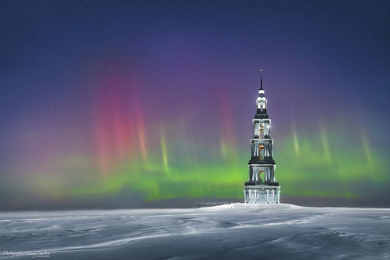 Северное сияние в Калязине 27-28.02.23 фото превью