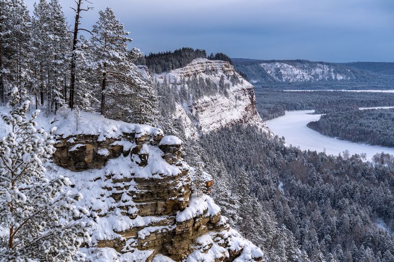 иркут, зима Вид на Иркут с Шаманского утёса фото превью