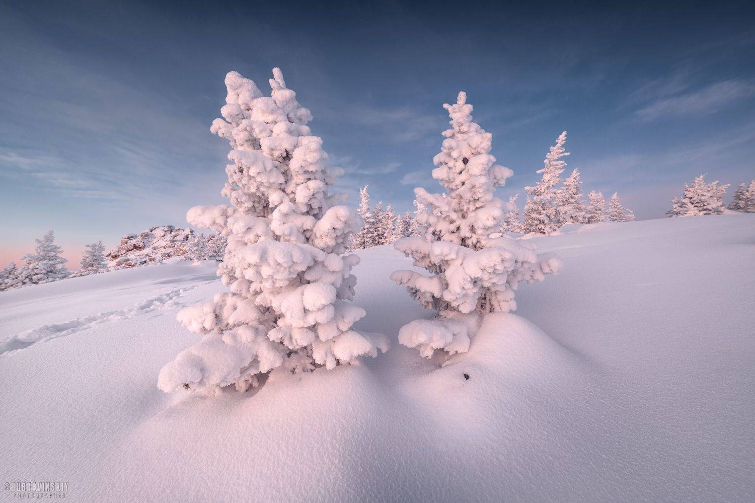 зюраткуль, урал, горы, зима, снег, рассвет, южный урал, Дубровинский Михаил