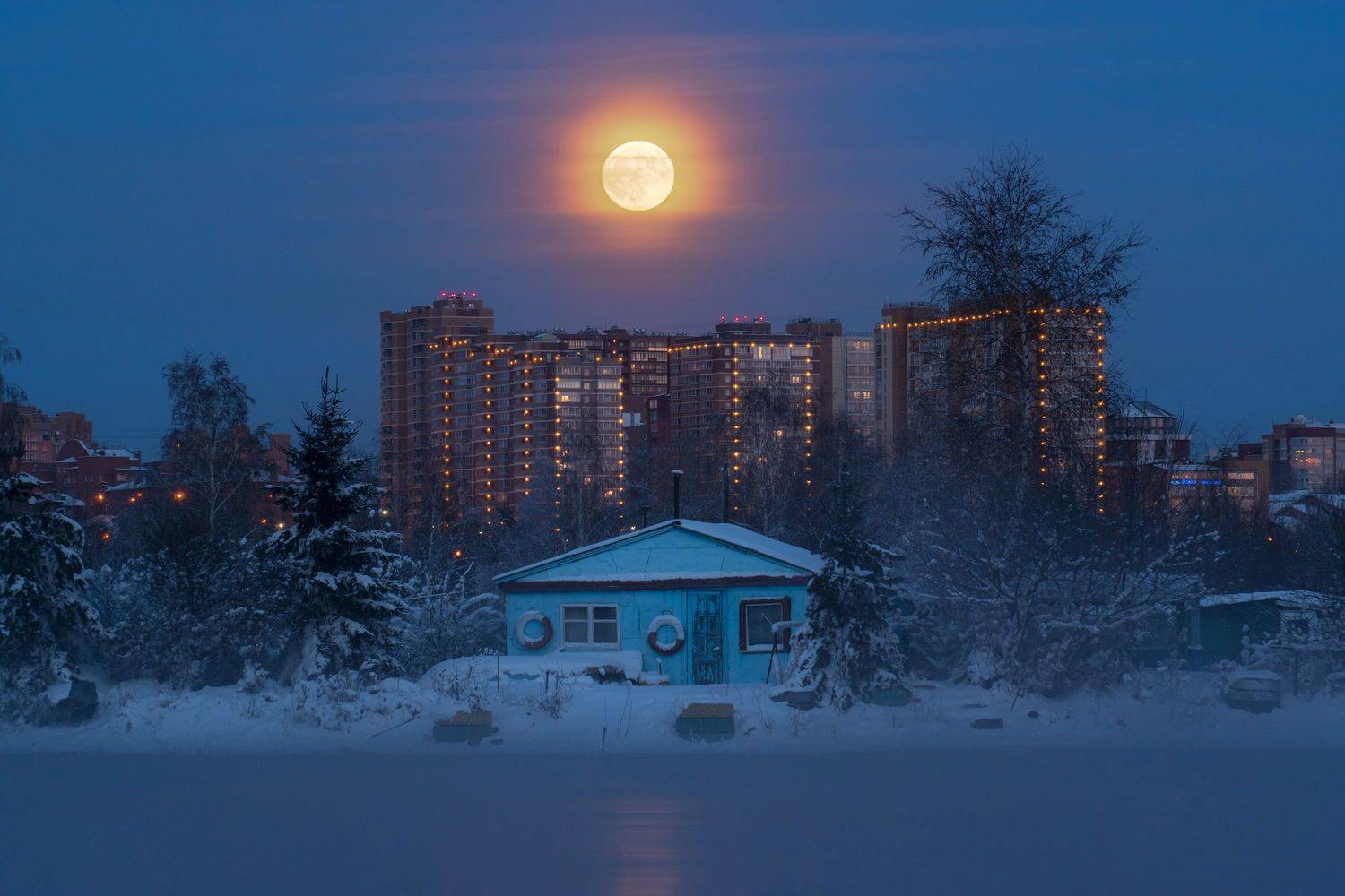 иркутск, ангара, луна, зима, Тильпунов Михаил