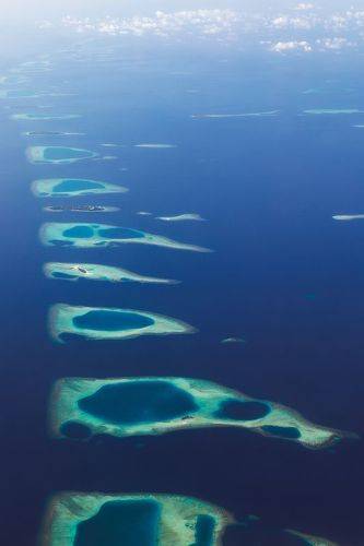 Мальдивские атоллы с воздуха