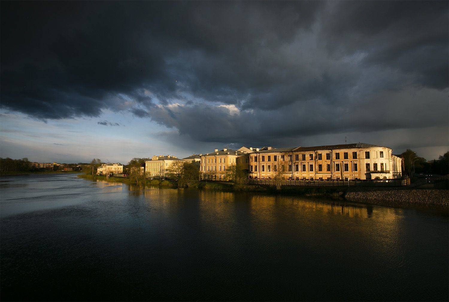 вологда, река, весна, закат, гроза, Наталия Колтакова