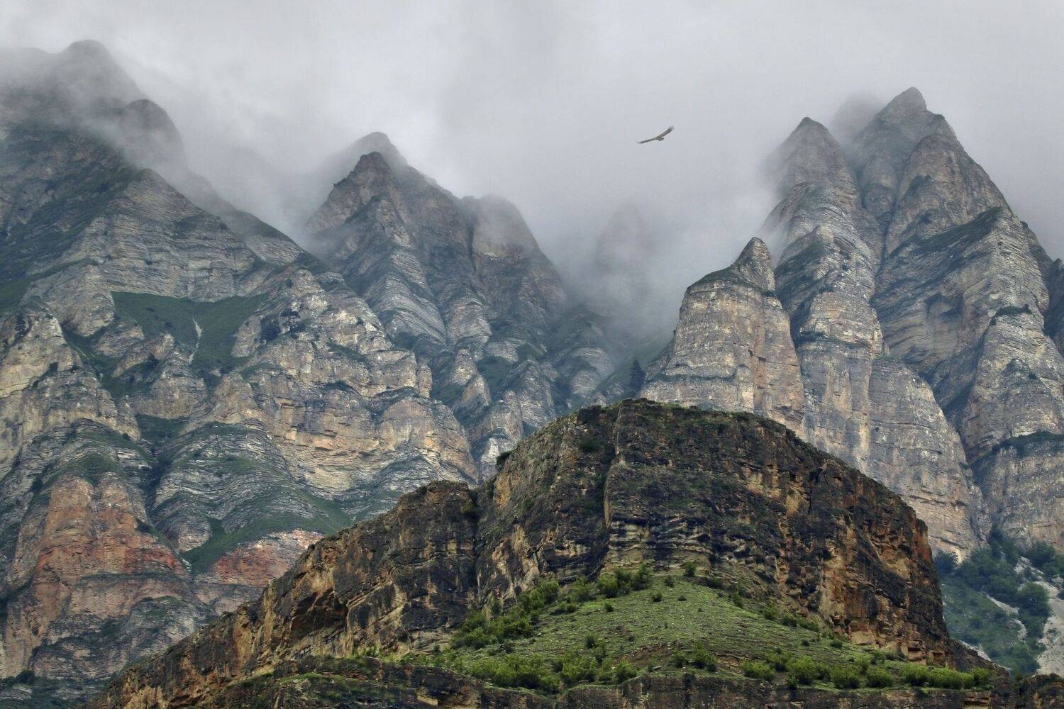 горы,туман,пейзаж,ущелье,гимринское ущелье,, Magov Marat