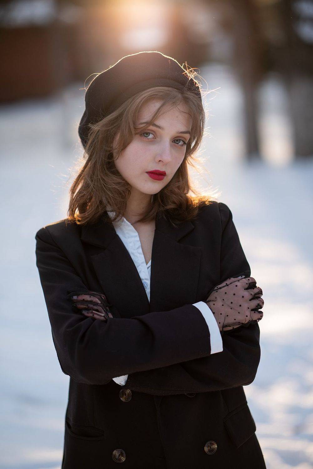 ретро, закат, фонарь, вечер, берет, контровый свет, Арсен Алабердов