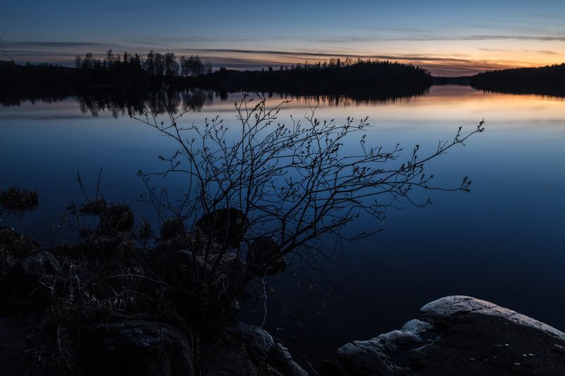 ладога, озеро, карелия, вода Синий час на Ладоге фото превью