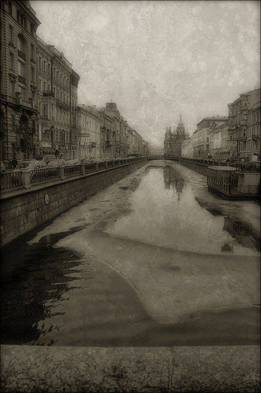 2008, город, петербург, вечер, зима Серый Вечер. Петербург фото превью