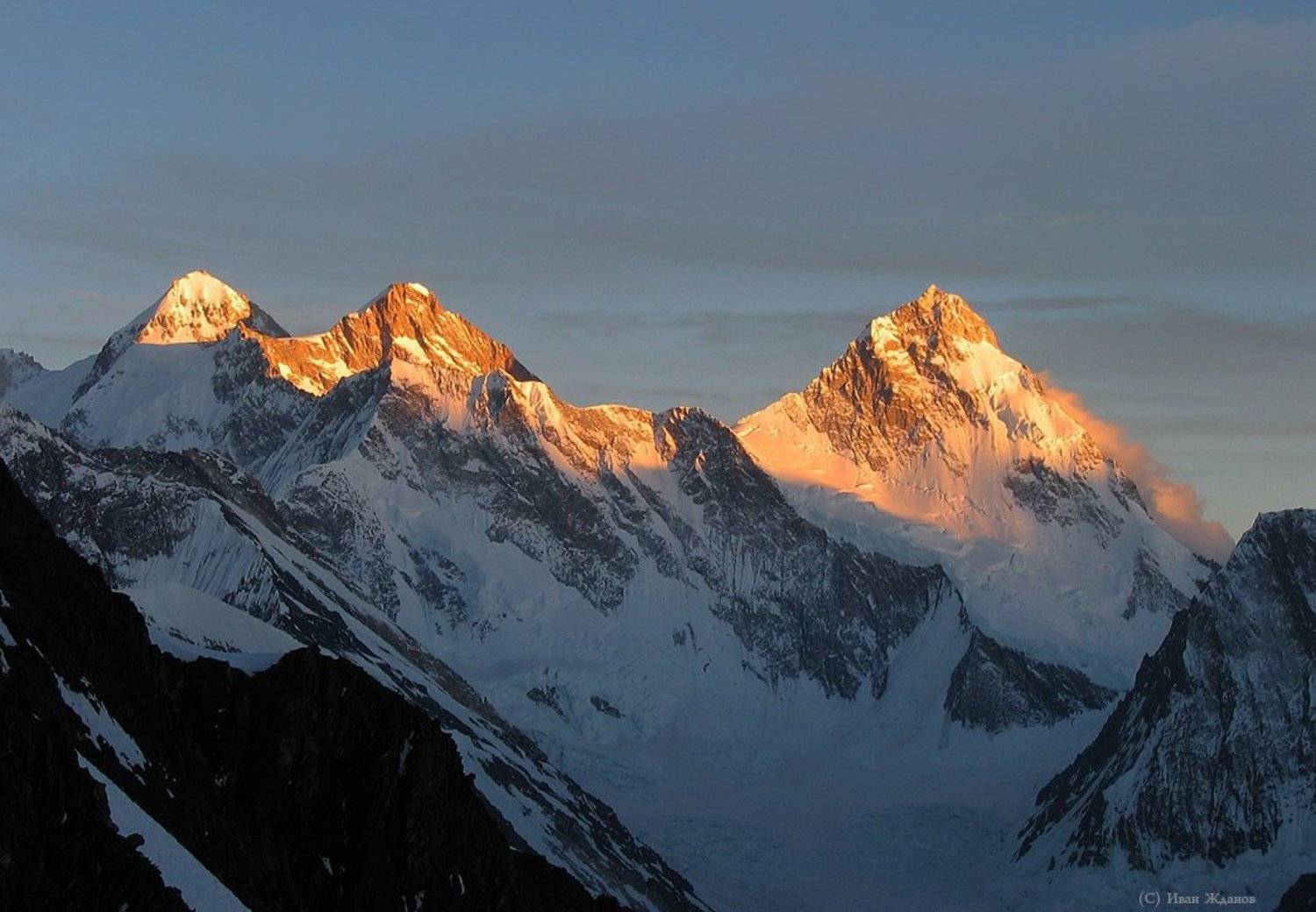 горы, каракорум, ледник, вершины, гашербрум, туризм, альпинизм., Иван Жданов