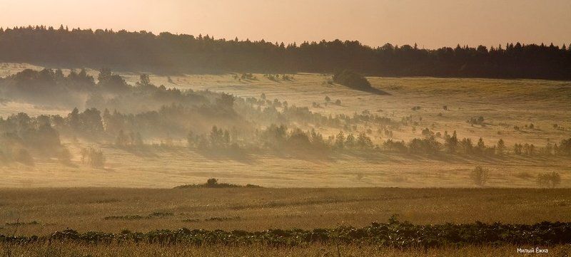 день очистки водоемов, туман Почти как горы.... фото превью