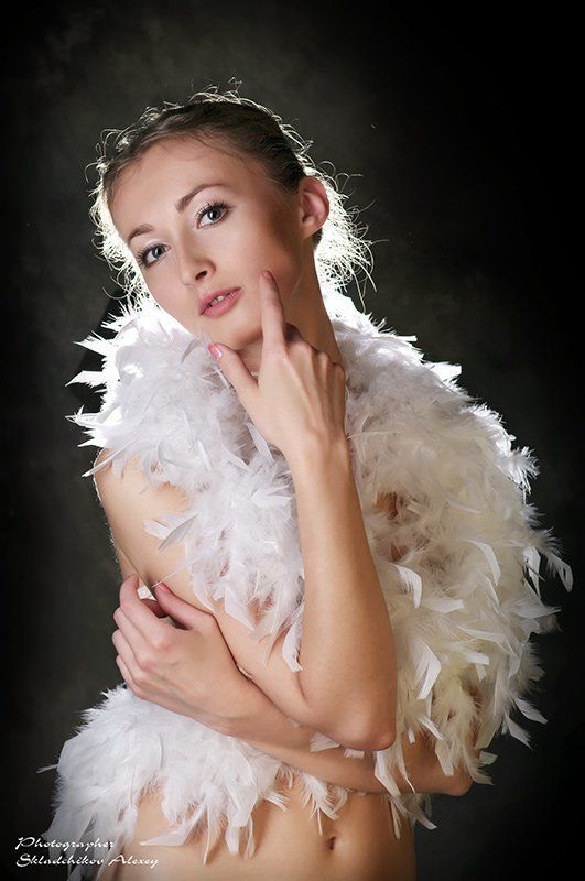 девушка, боа, ольга, alexis-studio.com, фотограф складчиков алексей, невеста, love story Warum? Nein ... Olga! фото превью