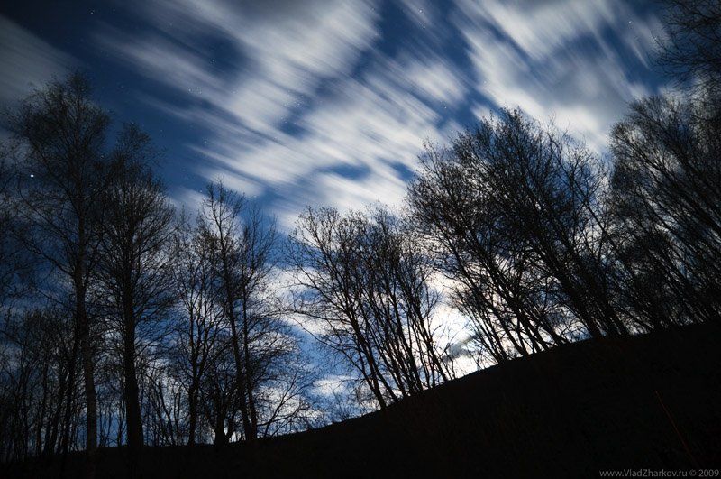 облака, небо, ночь, река Река Мста 2009 фото превью
