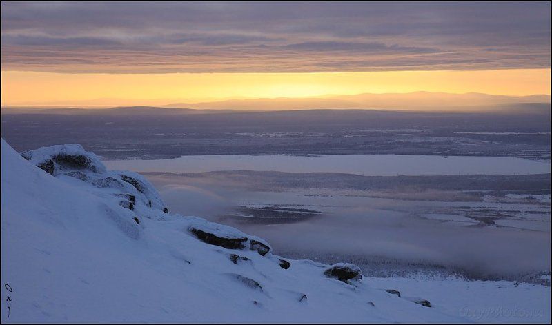khibiny, mountain, russia, горы, россия, хибины, тундра, лесотундра Короткий зимний день Заполярья... фото превью