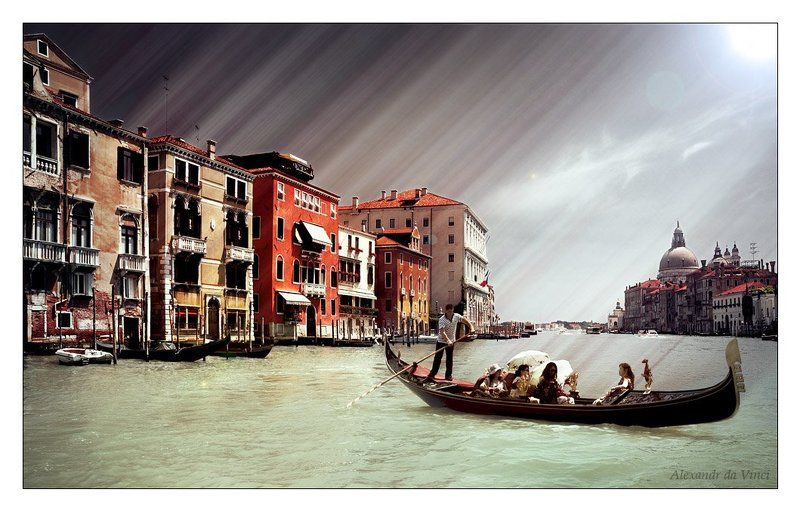 италия, венеция, гандола, гандольер Венецианские зарисовки фото превью