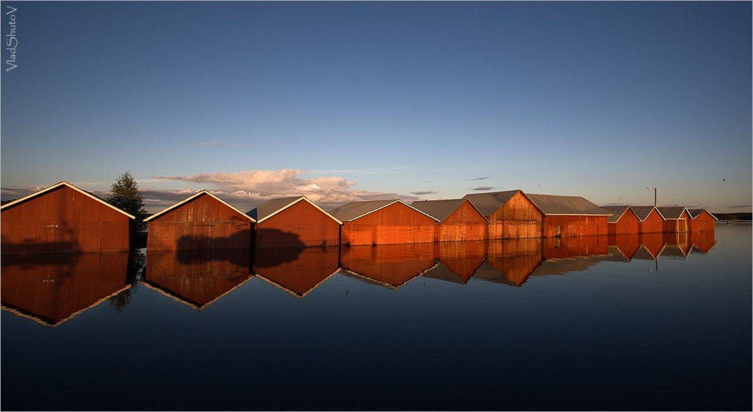 финляндия, озеро, закат, Vlad Shutov