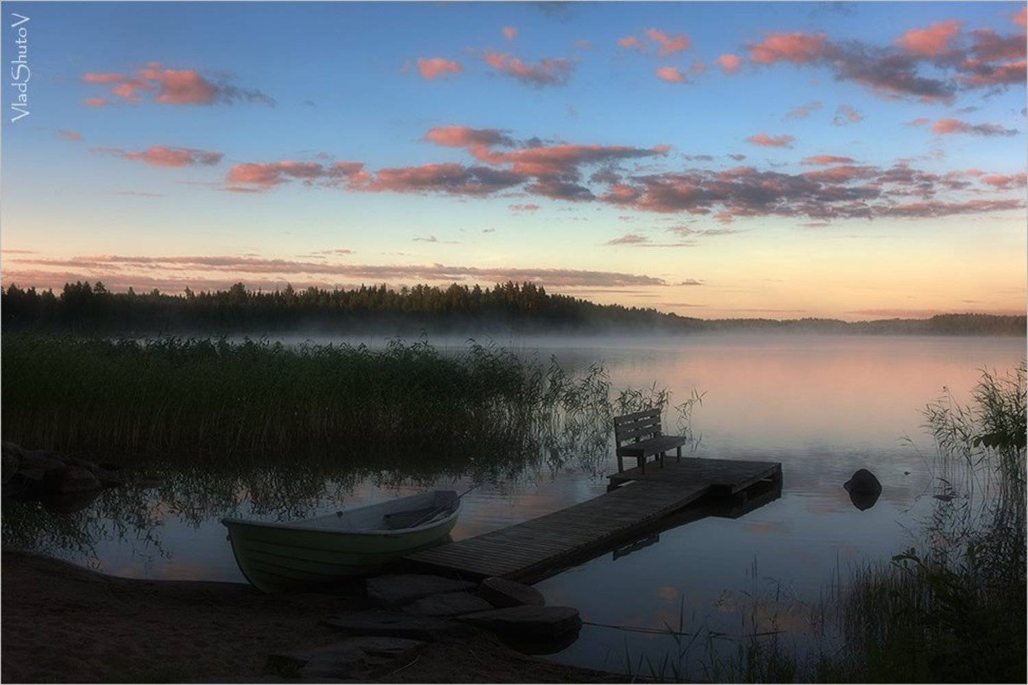 финляндия, озеро, рассвет, Vlad Shutov