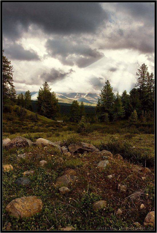 алтай,улаган,акташ,перевал,луч,лучи,камень,камни, Vladim_Shipulin