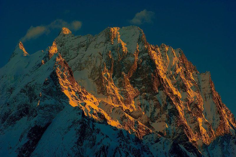 горы,  закат домбай фото превью