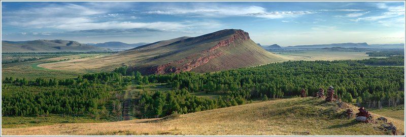 хакасия, юг, восточной, сибири, пейзаж, панорама, горы, холмы, сундуки, долина, путешествия, туризм, тагарская, культура, археология, древность Дорога к храму времени фото превью