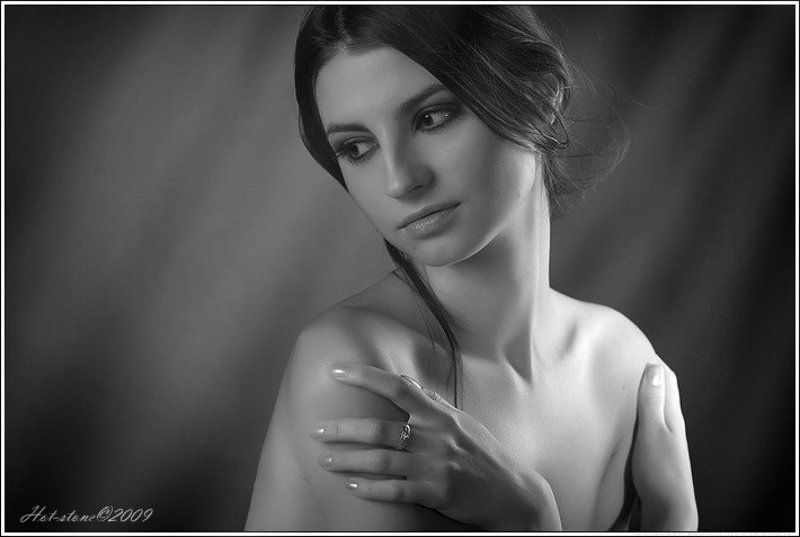 портрет, ч/б Кристина фото превью