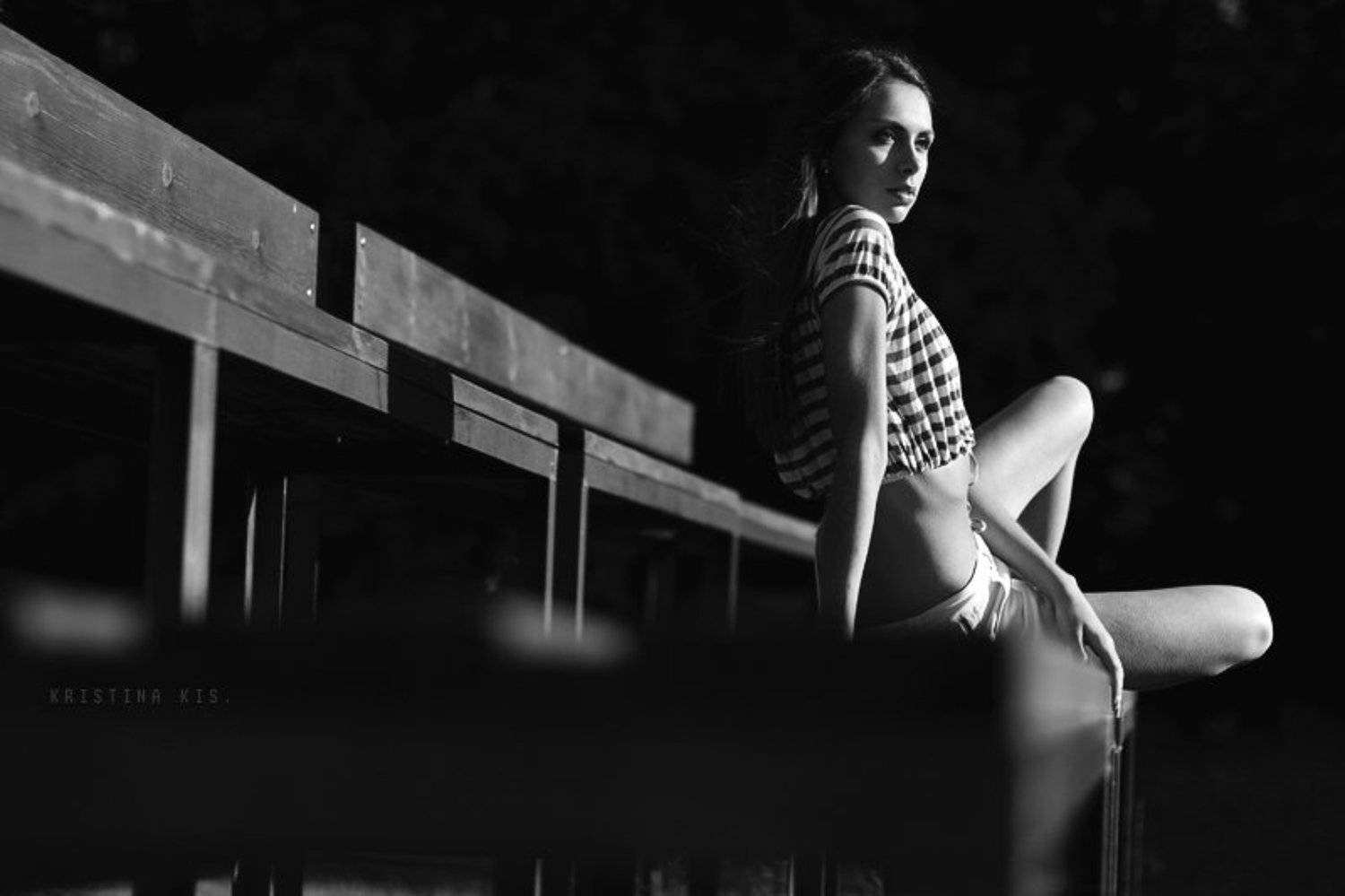 girl, bw, portrait, Kristina Kis.