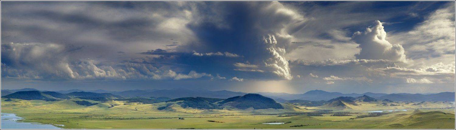 горизонт, горы, гроза, дождь, долина, желтый, иткуль, небо, облака, озеро, панорама, пейзаж, природа, путешествия, сибирь, синий, степь, туризм, тучи, хакасия, холмы, ширина, Дмитрий Антипов