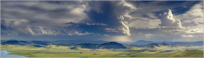 горизонт, горы, гроза, дождь, долина, желтый, иткуль, небо, облака, озеро, панорама, пейзаж, природа, путешествия, сибирь, синий, степь, туризм, тучи, хакасия, холмы, ширина Гроза над Иткулем фото превью