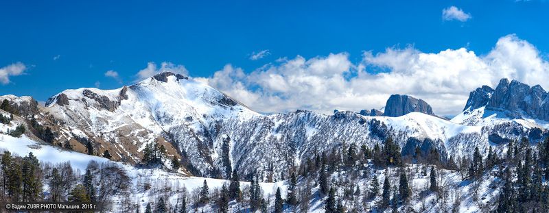 пейзаж, горы, адыгея, тхач, панорама, zubrphoto Майские отголоски зимы фото превью