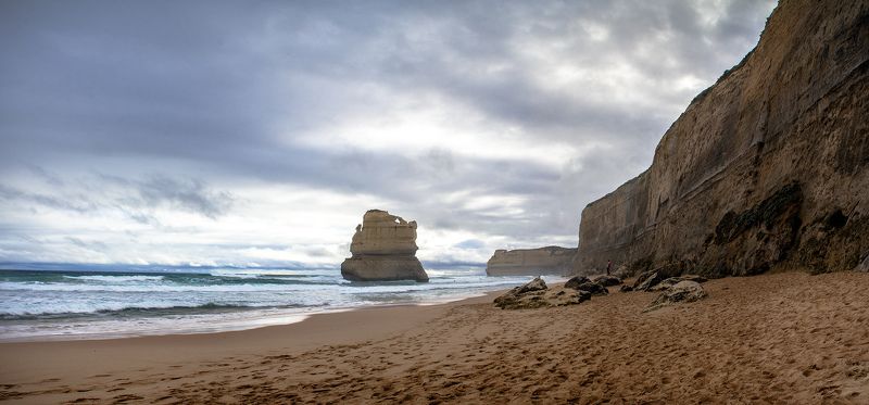 Австралия, Берег, Виктория, Море, Океан, Панорама, Пейзаж, Скалы На берегу Океана фото превью