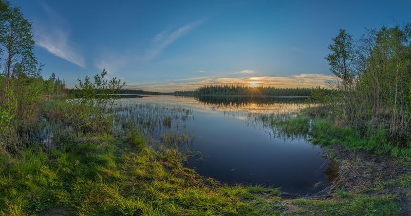 Май, Облака, Озеро  фото превью