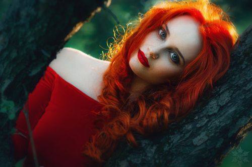 Woman in Red
