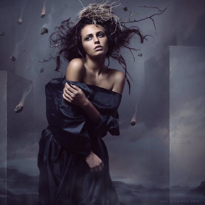 igor voloshin, voloshin, painting, surrealism, computer art, photography, art, woman limacon фото превью