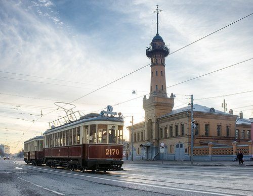 Трамваи КМ и КП в Сокольниках