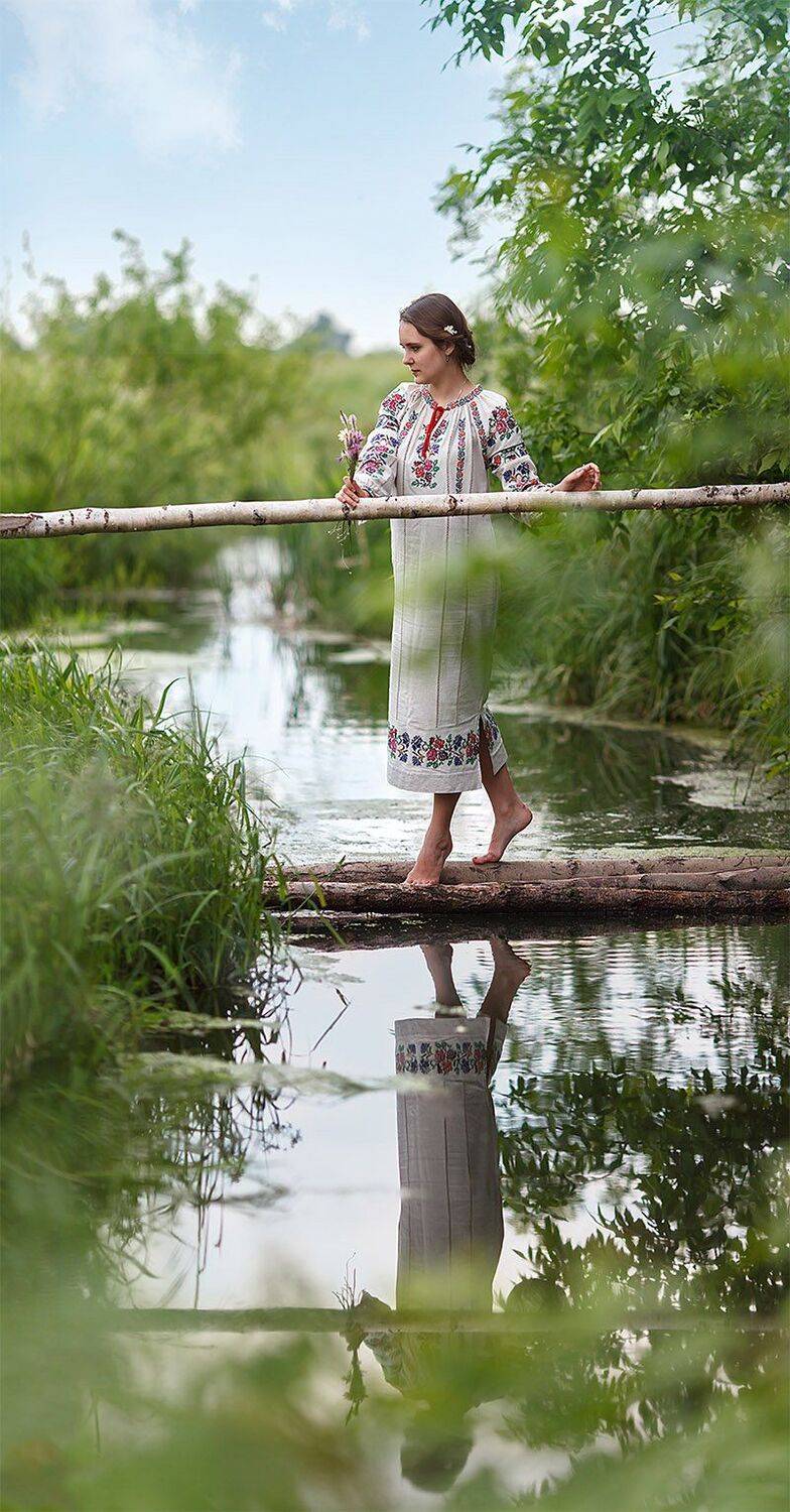 девушка, ручей, александр осадчук